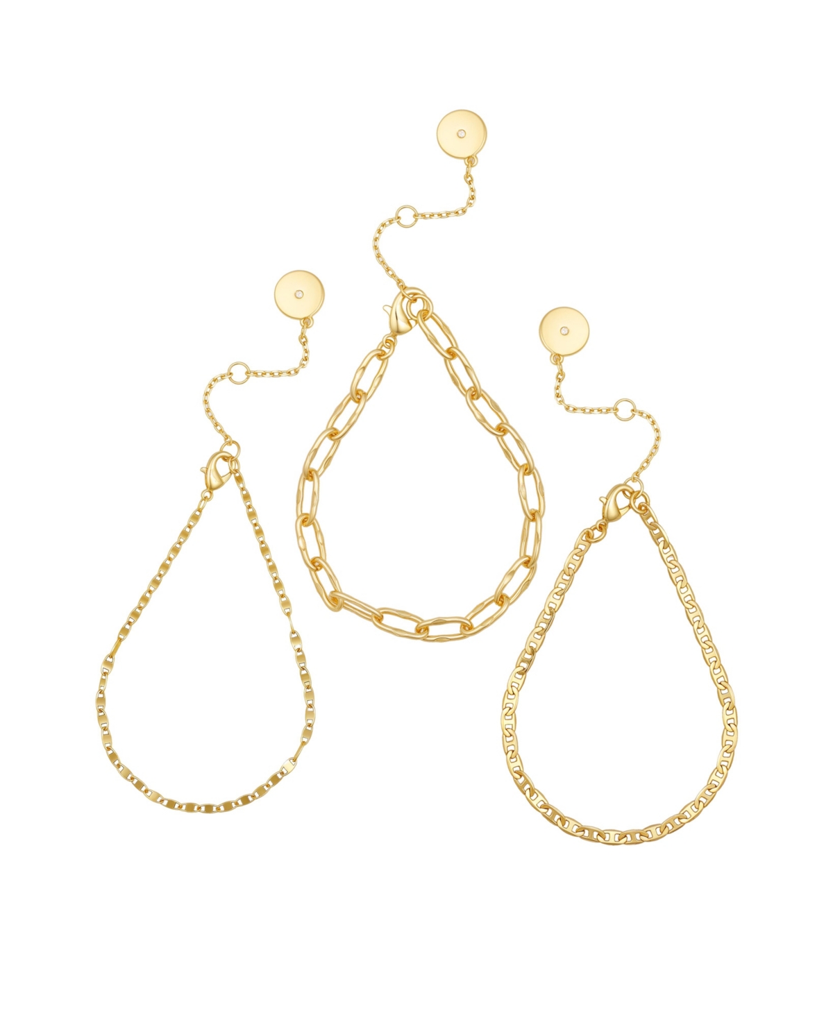 Stackable Bracelet Set - Gold Tone Plated