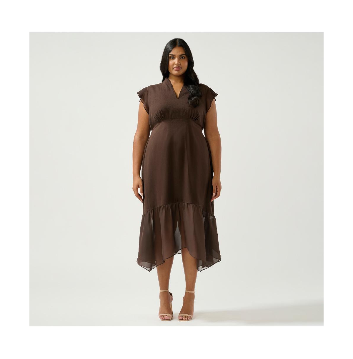 Dune Dancer Midi Dress - Chocolate