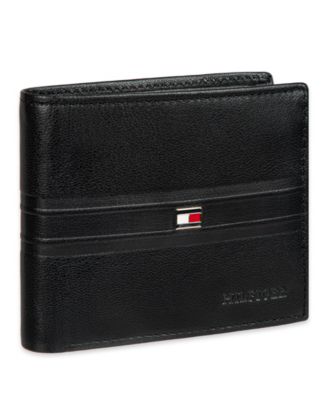 Men's RFID Stripe Embossed Bifold Traveler Wallet