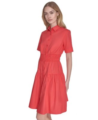 Women's Cotton Short-Sleeve Shirtdress