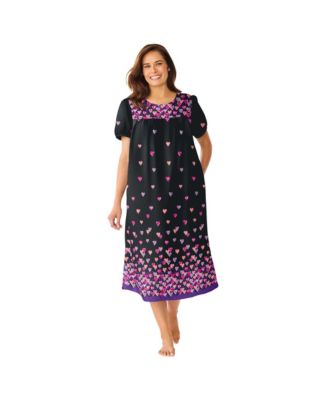Women's Only Necessities Short Print Shirred Lounger