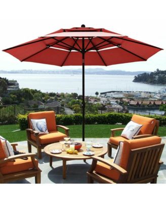 10 Feet 3 Tier Outdoor Patio Umbrella with Double Vented