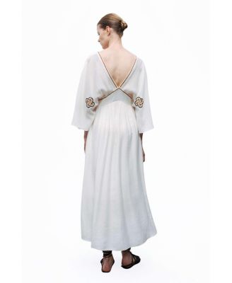 Women's Maxi Dress with Embroidery Details