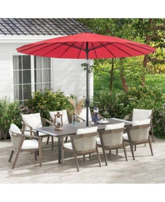 9 Feet Round Patio Umbrella with 18 Fiberglass Ribs
