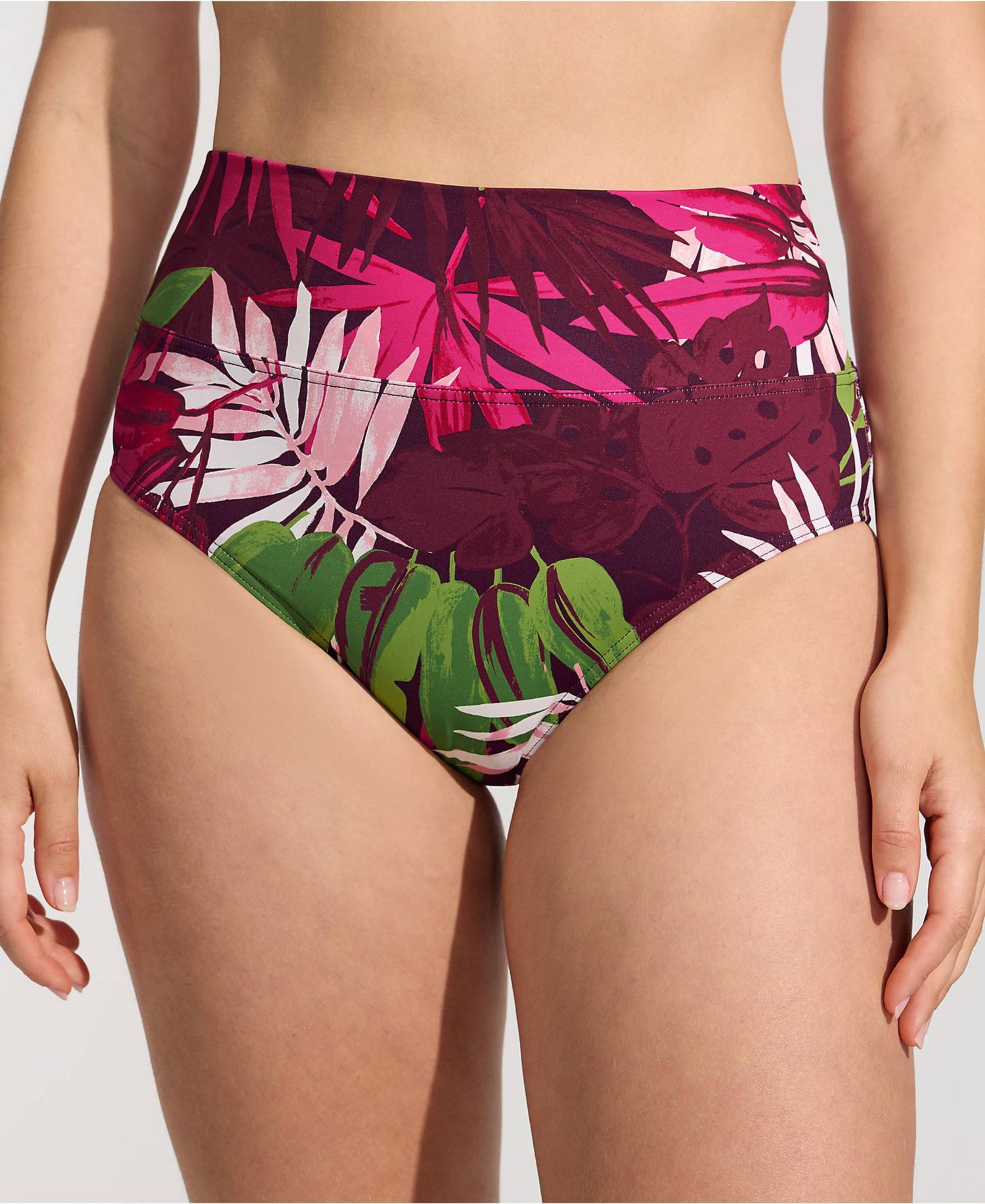 Тёмный Винный Разноцветный Tropical Palms