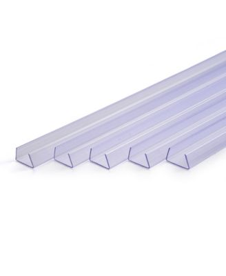 3.3" Plastic U-Channel System, 5-Piece Set for RGB Rope Light Models DEL-D50R, DEL-D100R, DEL-D150R