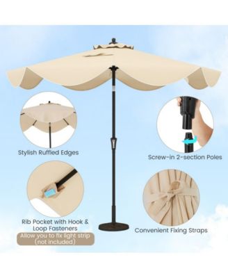 9 feet Patio Umbrella with Crank Handle and Push Button Tilt