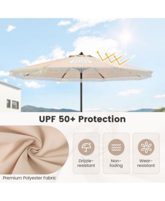 9 feet Patio Umbrella with Sun-Protective Canopy for Patio Garden Pool
