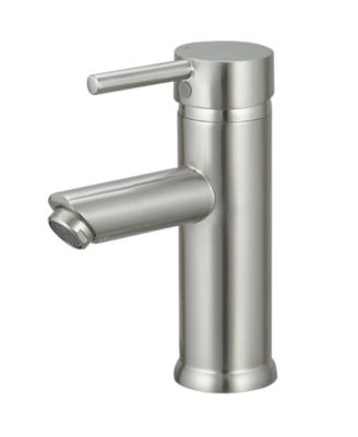 Single Hole Single-Handle Bathroom Faucet With Pop Up Drain in Brushed Nickel