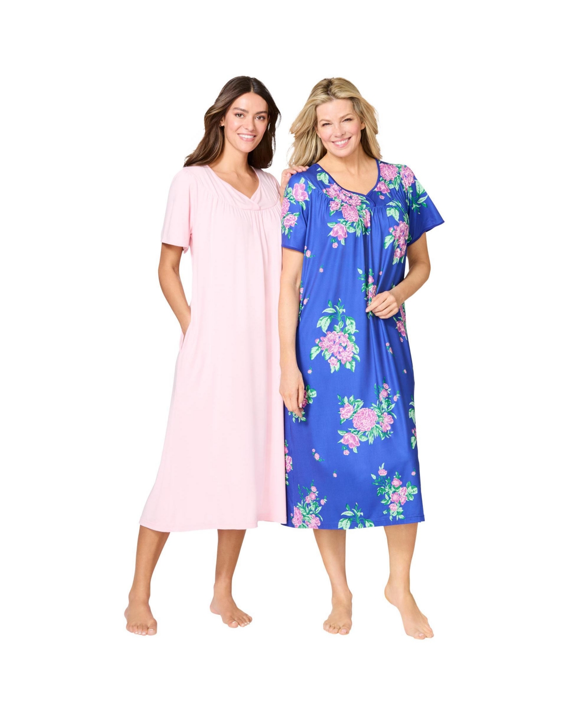 Women's 2-Pack Bib Gown - Glass blue dragonfly
