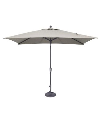 6.6FTx10FT Rectangle Patio Umbrella with Push-Button Tilt, Anthracite Frame
