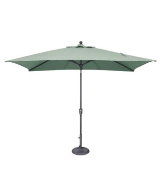 6.6FTx10FT Rectangle Patio Umbrella with Push-Button Tilt, Anthracite Frame