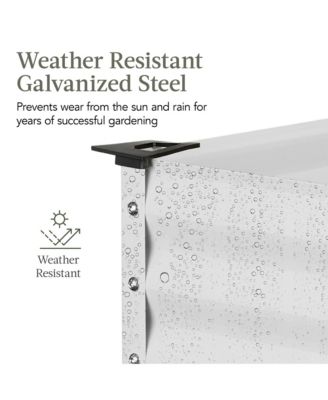 48x24x30in Elevated Galvanized Metal Garden Bed w/ Corner Protectors