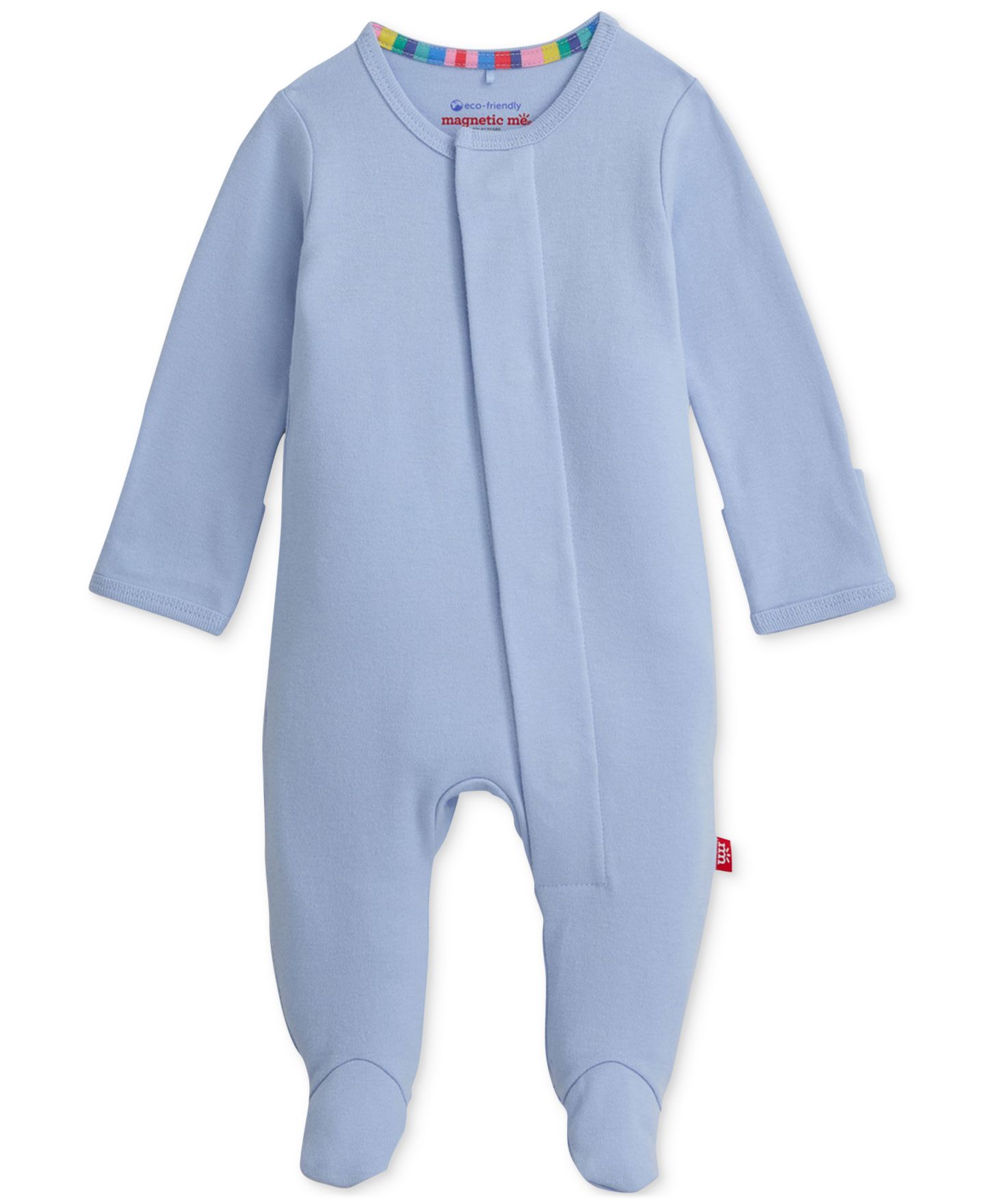 Комбинезоны Magnetic Me Cotton Footed Coveralls, 2 Pack для девочек-малышей, цвет: Синий / Бежевый — фото 6