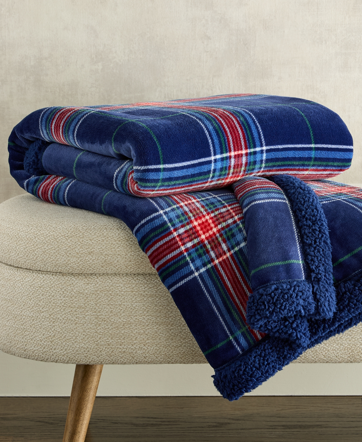 Holiday Lane Cozy Plush Throw, 50" X 60", Exclusively At Macy's