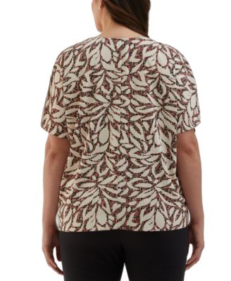 Plus Size Layered Dolman Short Sleeve Top