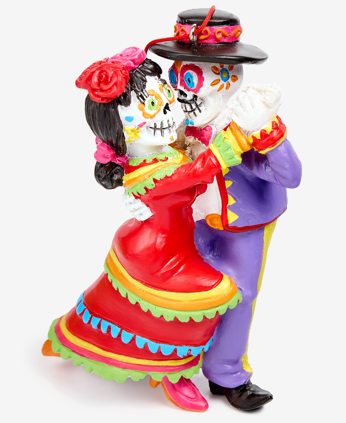 Holiday Lane Day Of The Dead Skeleton Couple Ornament, Macy's Exclusive In Transparent