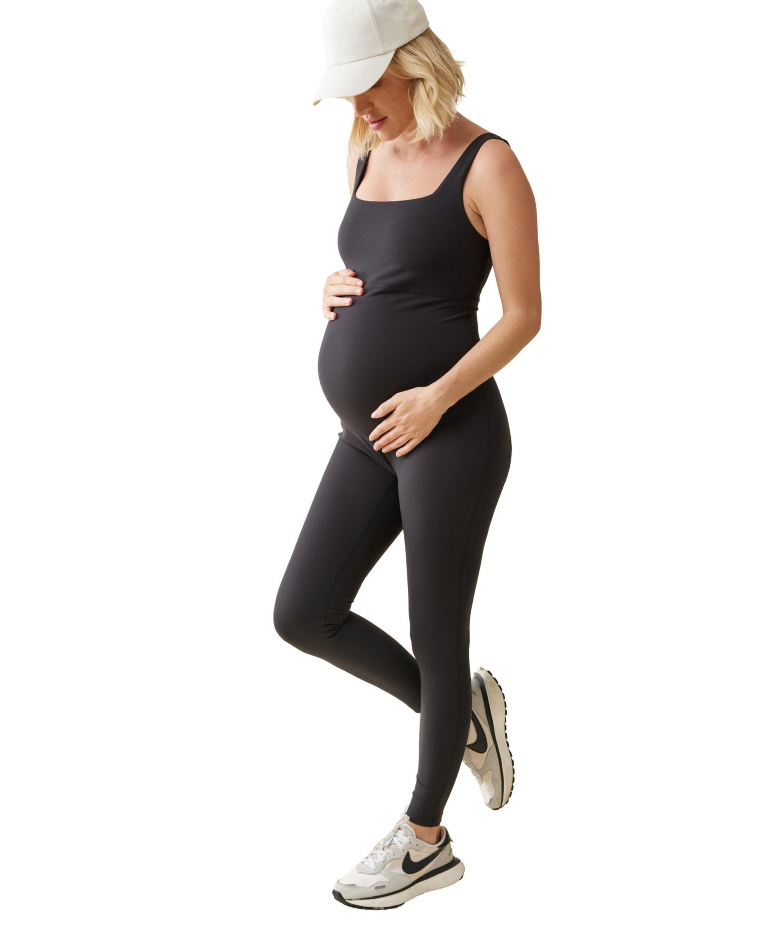 Women's Sleeveless Long Knit Nursing Unitard