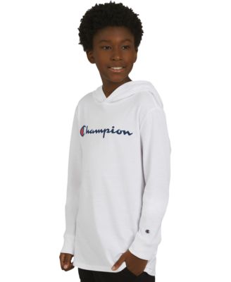 Big Boys Signature Logo Long-Sleeve Hooded T-Shirt