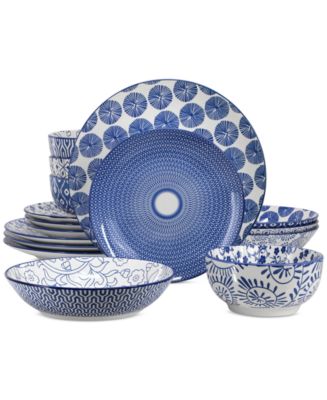 Elama Zen 16 Pc. Dinnerware Set, Service for 4 - Macy's
