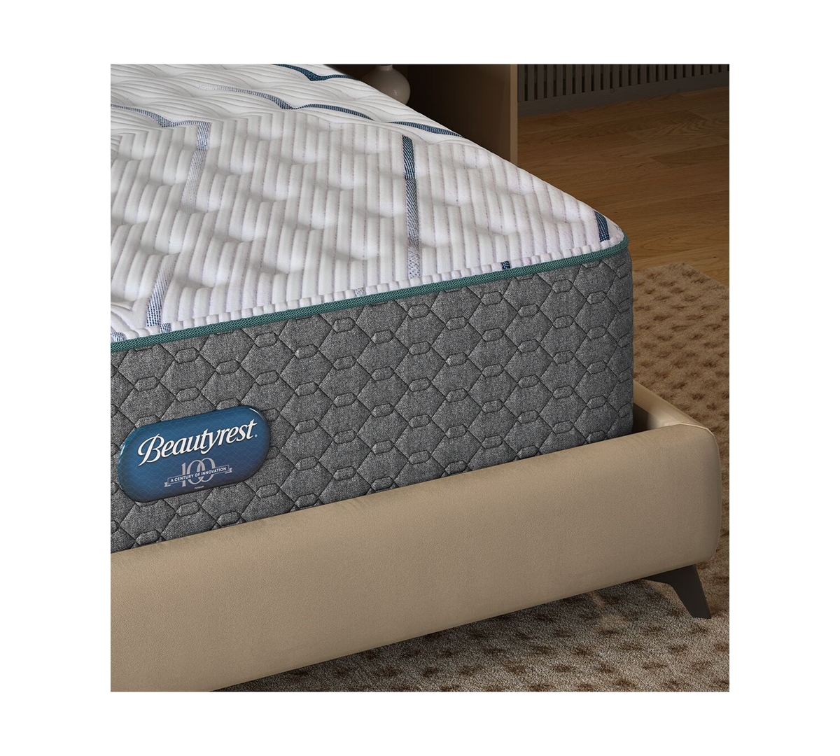 Beautyrest Madison Avenue 14" Plush Tight Top Mattress Set, Twin In Gray