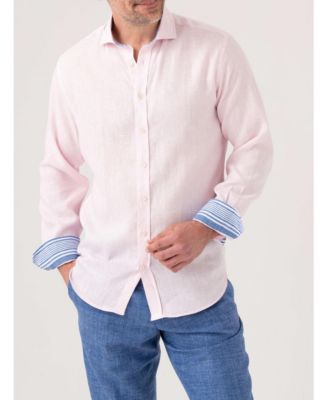 Men's Regular Fit Long Sleeve Linen Shirt
