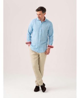 Men's Cotton Long Sleeve Linen Shirt