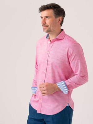 Men's Cotton Long Sleeve Linen Shirt