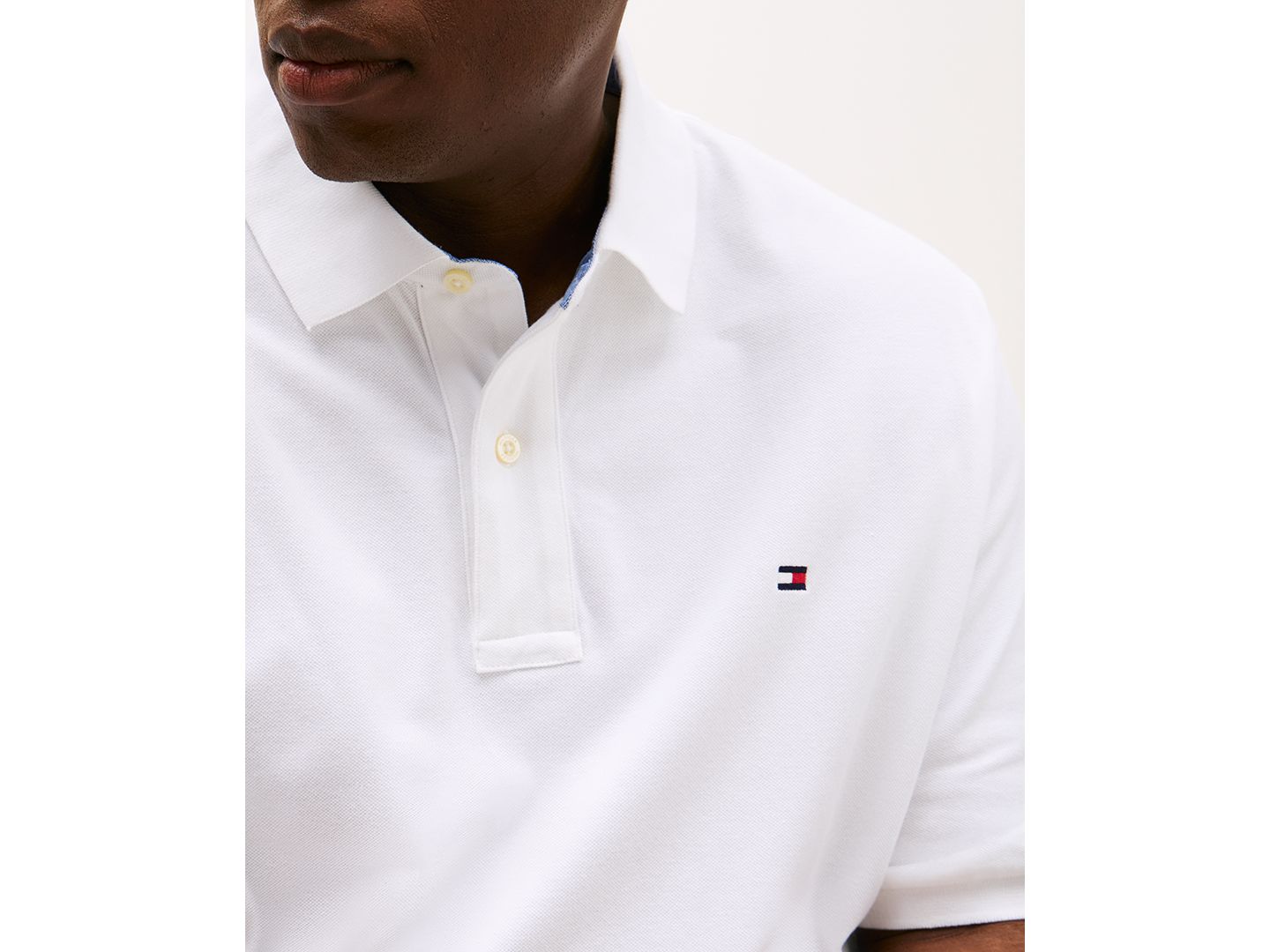 Мужское поло Tommy Hilfiger Big & Tall Ivy классического кроя, цвет: Белый — фото 3