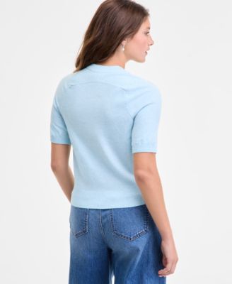 Women's Saddle Short Sleeve Sweater, Macy's Exclusive 