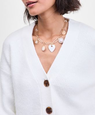 Women's Three-Button Shaker Cardigan