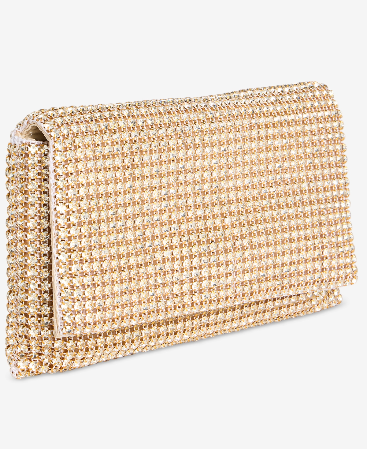 Inc International Concepts Prudence Small Diamond Mesh Crossbody, Exclusively At Macy's In Gold