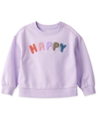 Carter's - Toddler Girls Happy French Terry Long-Sleeve Pullover Sweatshirt