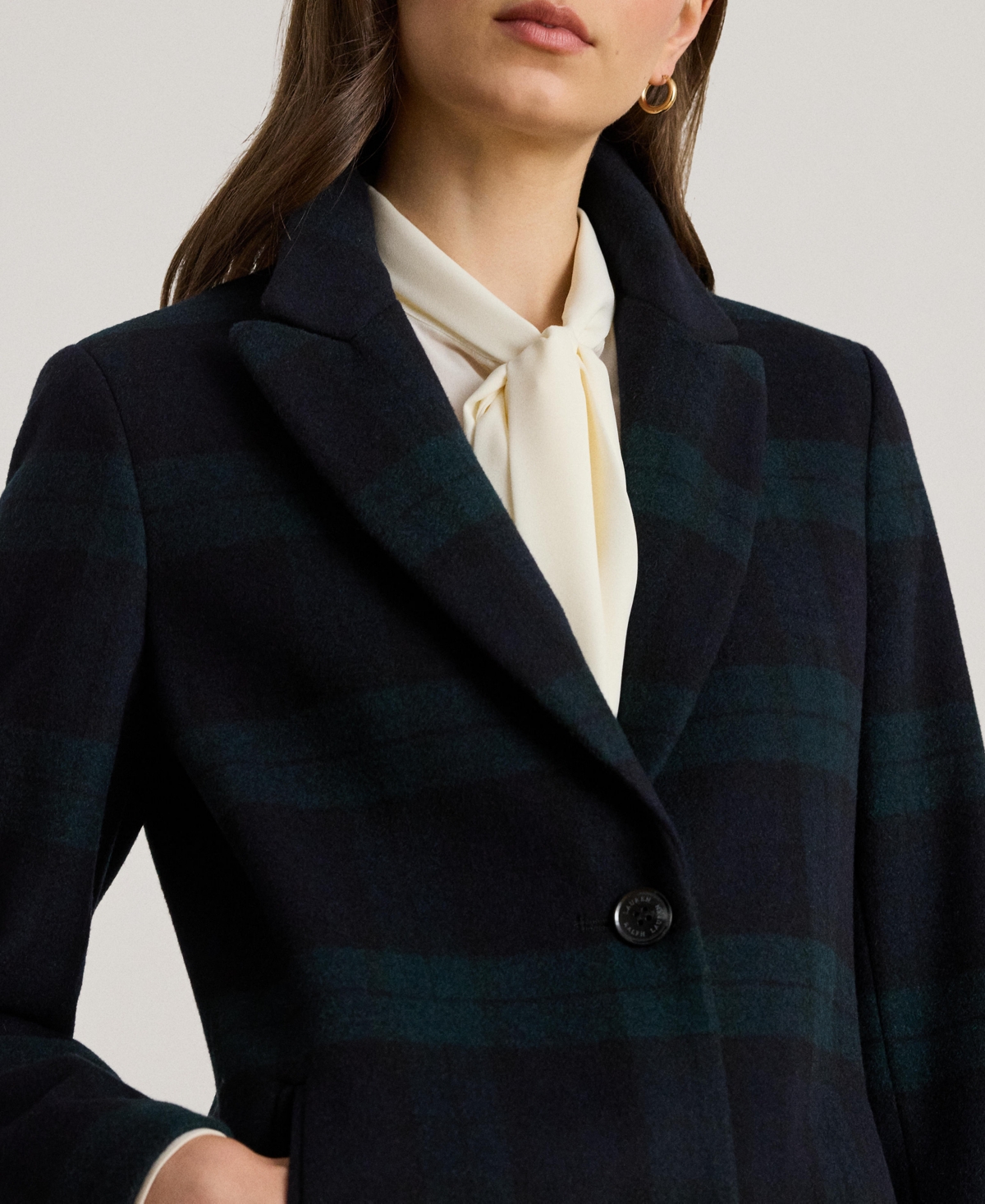 Ralph Lauren Wool-blend Double-breasted Coat In Black