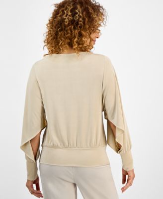 Women's Dolman-Sleeve Draped Boatneck Top, Exclusively at Macy's
