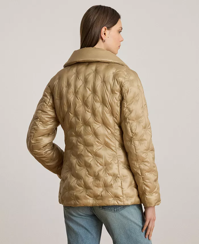 Women's Embroidered Puffer Coat - thumbnail 2