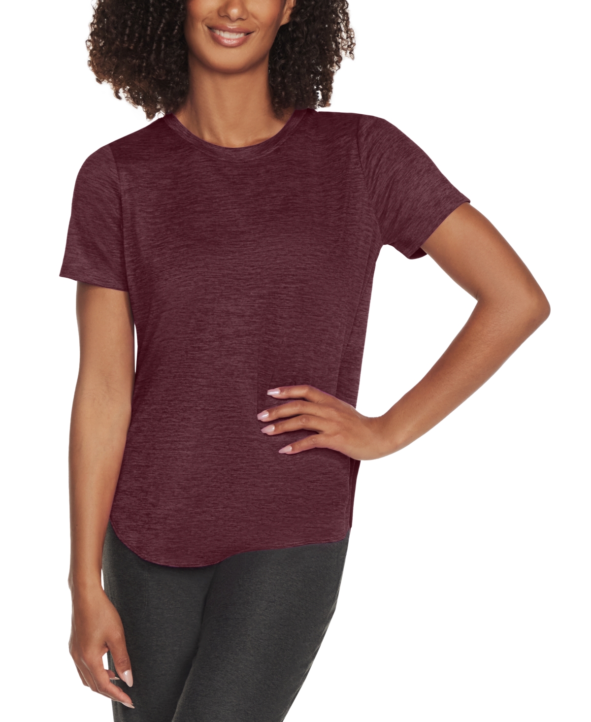 Skechers Women's Active Go Walk Wear Go Dri Swift Tunic T-shirt In Burgundy