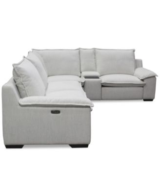 Borsi 5-Pc. Sectional with 2 Power Recliners & 1 Console, Exclusive at Macy's