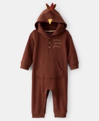 Carter's - Baby Turkey Hooded Thermal Jumpsuit