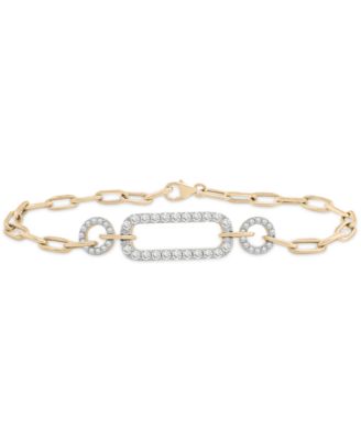 Wrapped in Love - Diamond Paperclip Link Bracelet (1 ct. t.w.) in 14k Gold