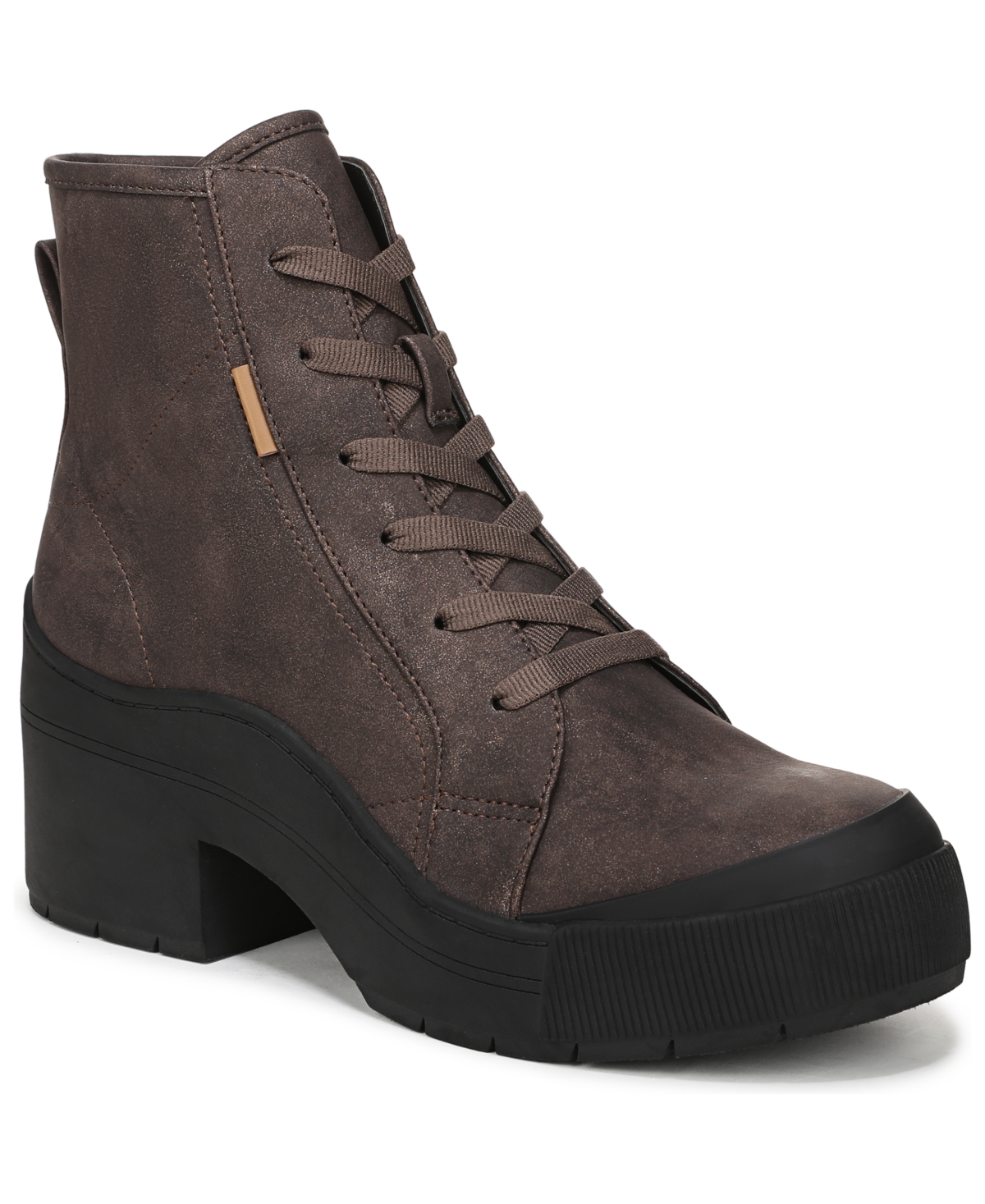 Women's Time Off Up Lace Up Platfform Boots - Brown Faux Leather
