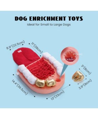 Interactive Teeth Dog Toys – Enrichment Puzzle Funny Dog Toys for Small to Large Dogs, Non-Slip Hide and Seek Dog Toys to Keep Dogs Busy