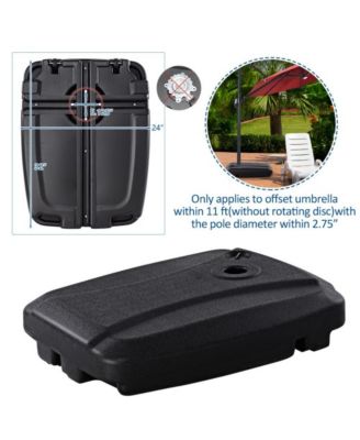 60L Plastic Weighted Fill Water Sand Wheel Patio Umbrella Base