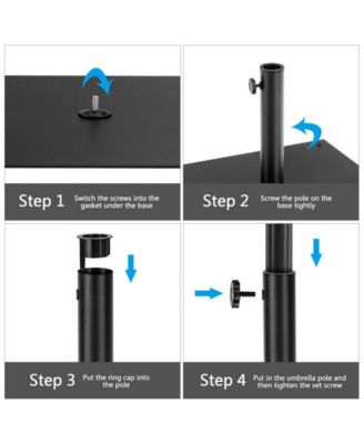 40 lbs Square Umbrella Base Stand with for Backyard Patio