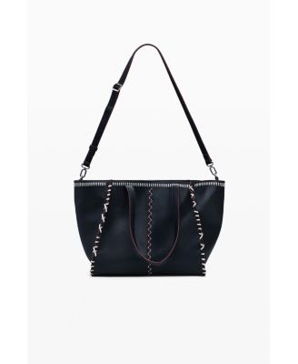 Women's Large shopper bag with stitching