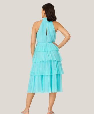 Women's Halter Tiered Midi Dress