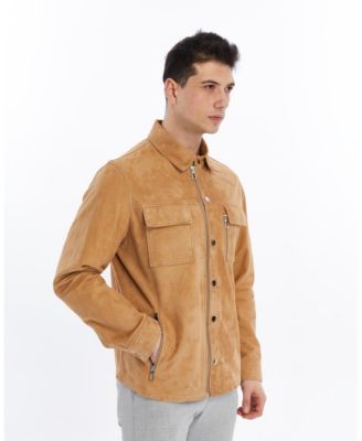 Men’s Suede Shirt Jacket, Created for Macy’s