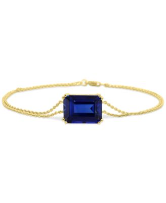 Gemstone Bracelet in 14k Gold-Plated Sterling Silver
