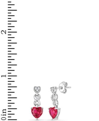 Women's Heart infinity Earrings in Sterling Silver