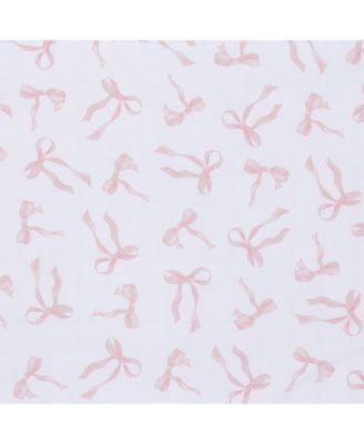 Coquette Bows Aesthetic Pink Cotton Baby Fitted Crib/Toddler Sheet